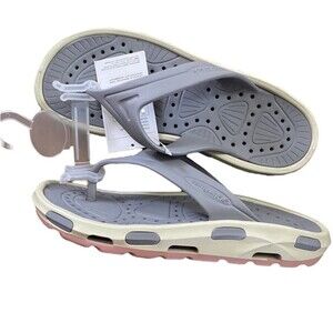 Womens Ventolation Jill Gray Flip-Flops Slip Resistant EVA Thong Sandals Shoes 9